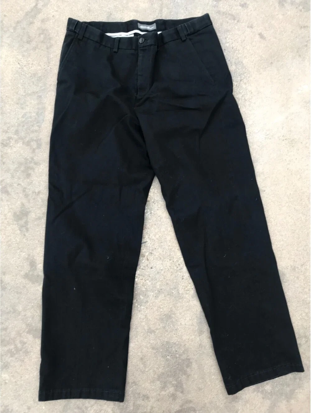 Eddie Bauer Men's Dark Blue/Black Dress Pants Slacks 38 Straight Leg Loose Fit
